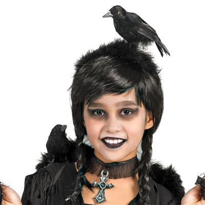 cerchietto con corvo nero