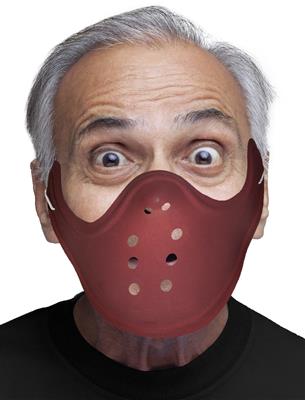 maschera di contenimento marrone in plastica