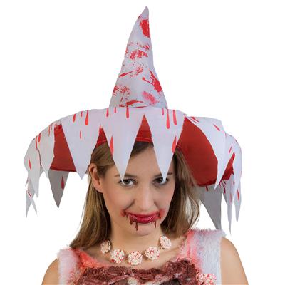 cappello da strega bianco insanguinato