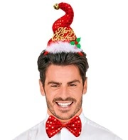 mini cappello da babbo natale con papillon