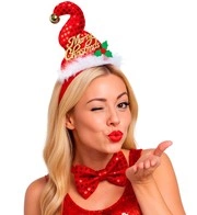 mini cappello da babbo natale con papillon