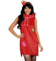 costume da mamma natalina a sacco di natale