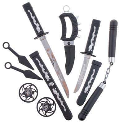 kit armi ninja spada e pugnali