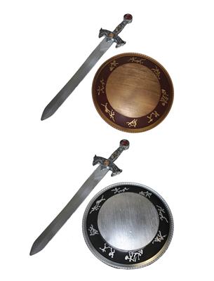spada e scudo da guerriero