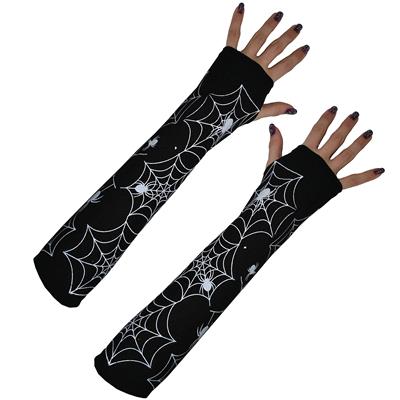 guanti senza mano con ragnatele