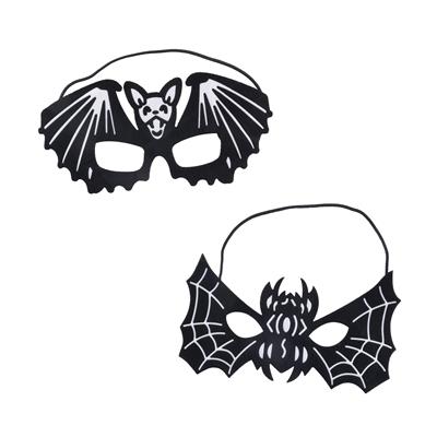 maschera nera in lattice morbido da pipistrello