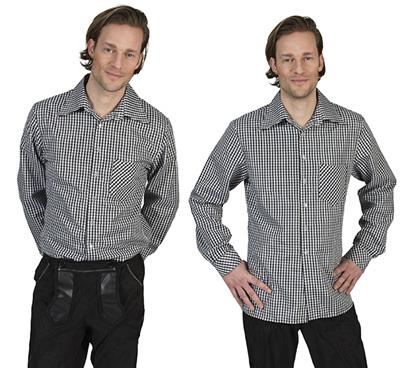 camicia da cowboy bianca e nera