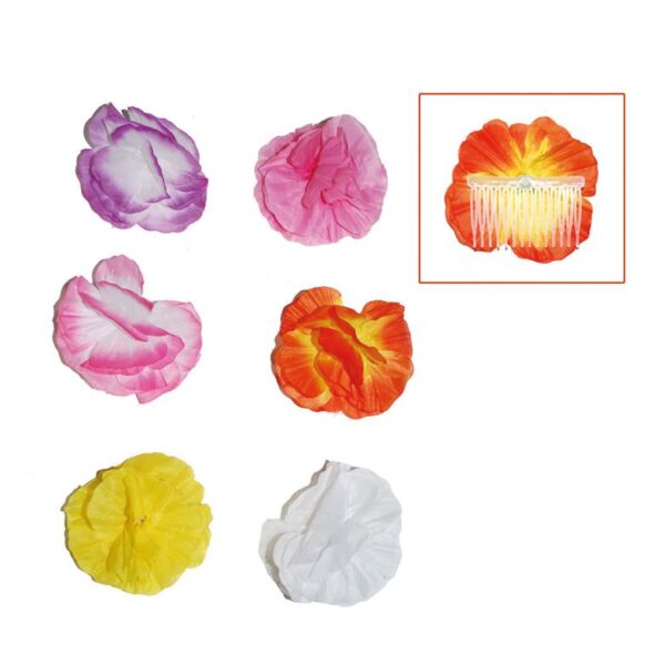 pettine per capelli fiore hawaiano colori assortiti