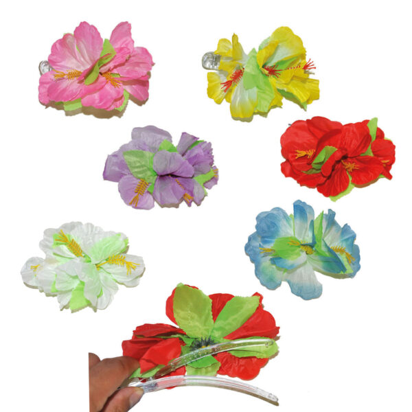 mollette per capelli fiore hawaiano colori assortiti