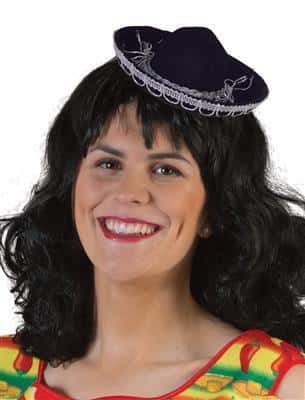 mini sombrero nero da mariachi
