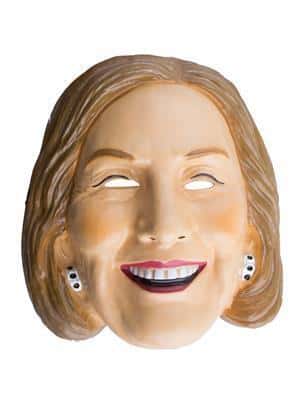 maschera in plastica da hillary clinton