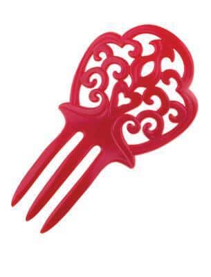 spilla per capelli in plastica rossa