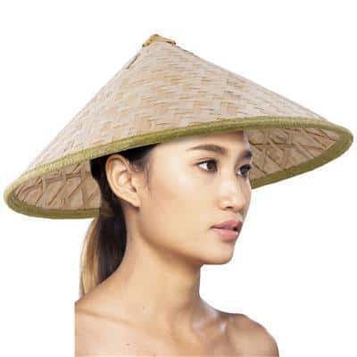 cappello cinese in bamboo