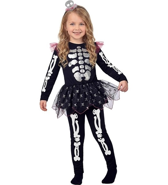 costume da scheletro glitterato