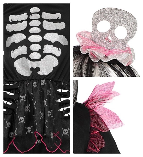 costume da scheletro glitterato