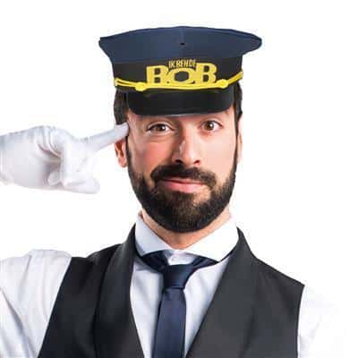 cappello nero da poliziotto spogliarellista