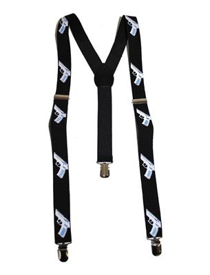bretelle nere con pistole