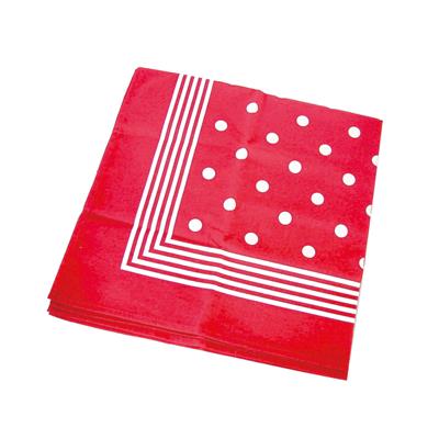 bandana rossa con pois bianchi da cowboy