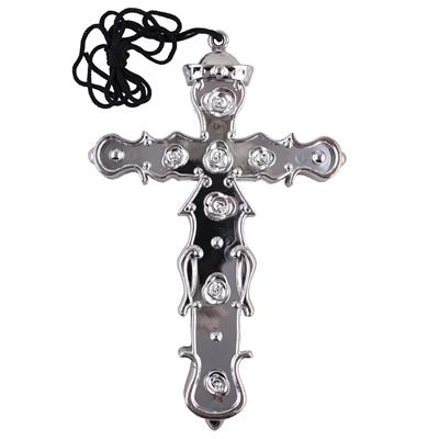 collana con croce gotica oro in metallo