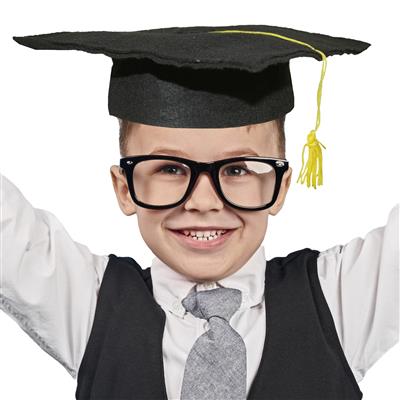 cappello nero da laureato da bambini