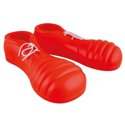 scarpe giganti rosse in plastica da clown