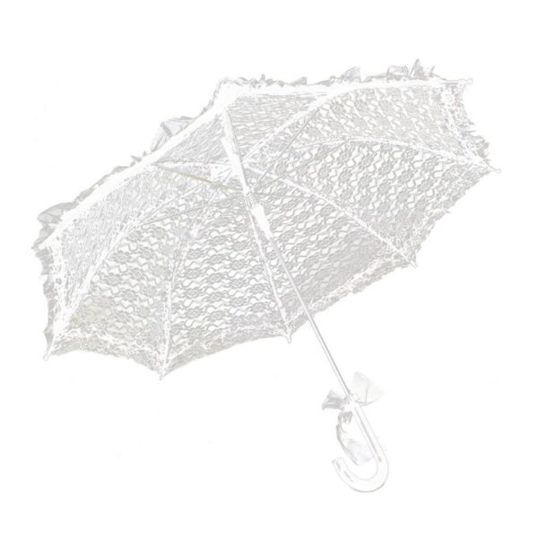 ombrello parasole in pizzo nero o bianco