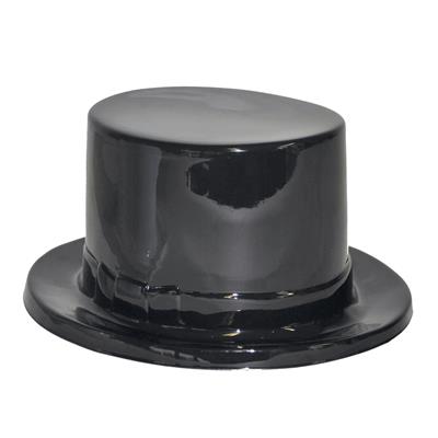 cappello cilindro nero o grigio in plastica