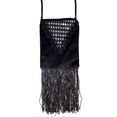 borsa nera con paillette