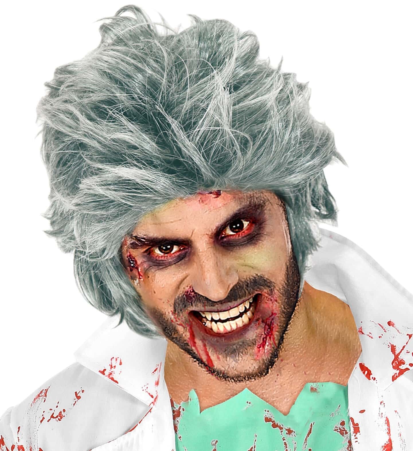 parrucca grigia da zombie