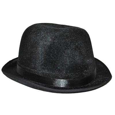 cappello nero da gangster in velluto