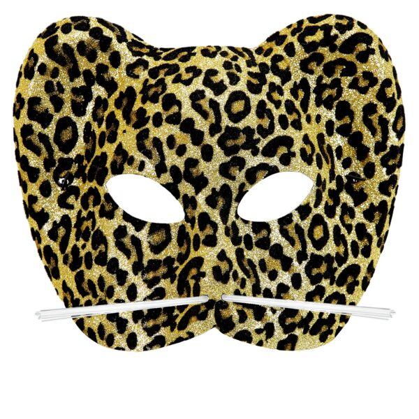 maschera leopardo in glitter