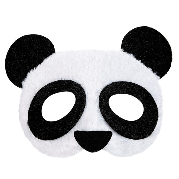 maschera da panda in peluche