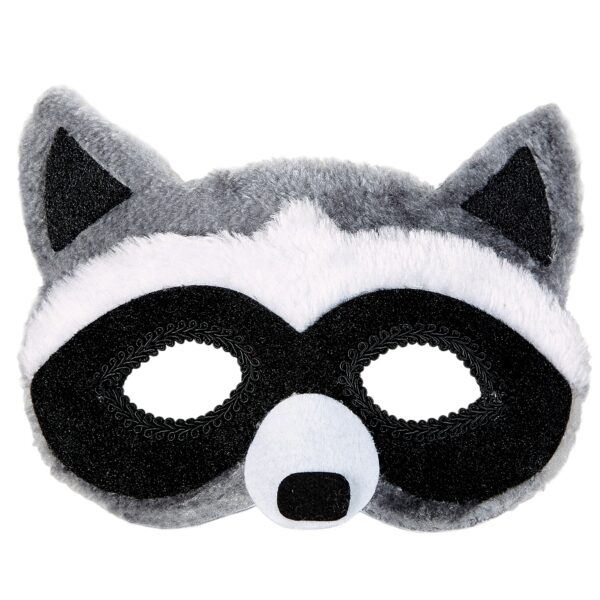 maschera da procione in peluche