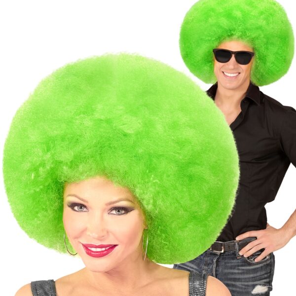 parrucca verde afro