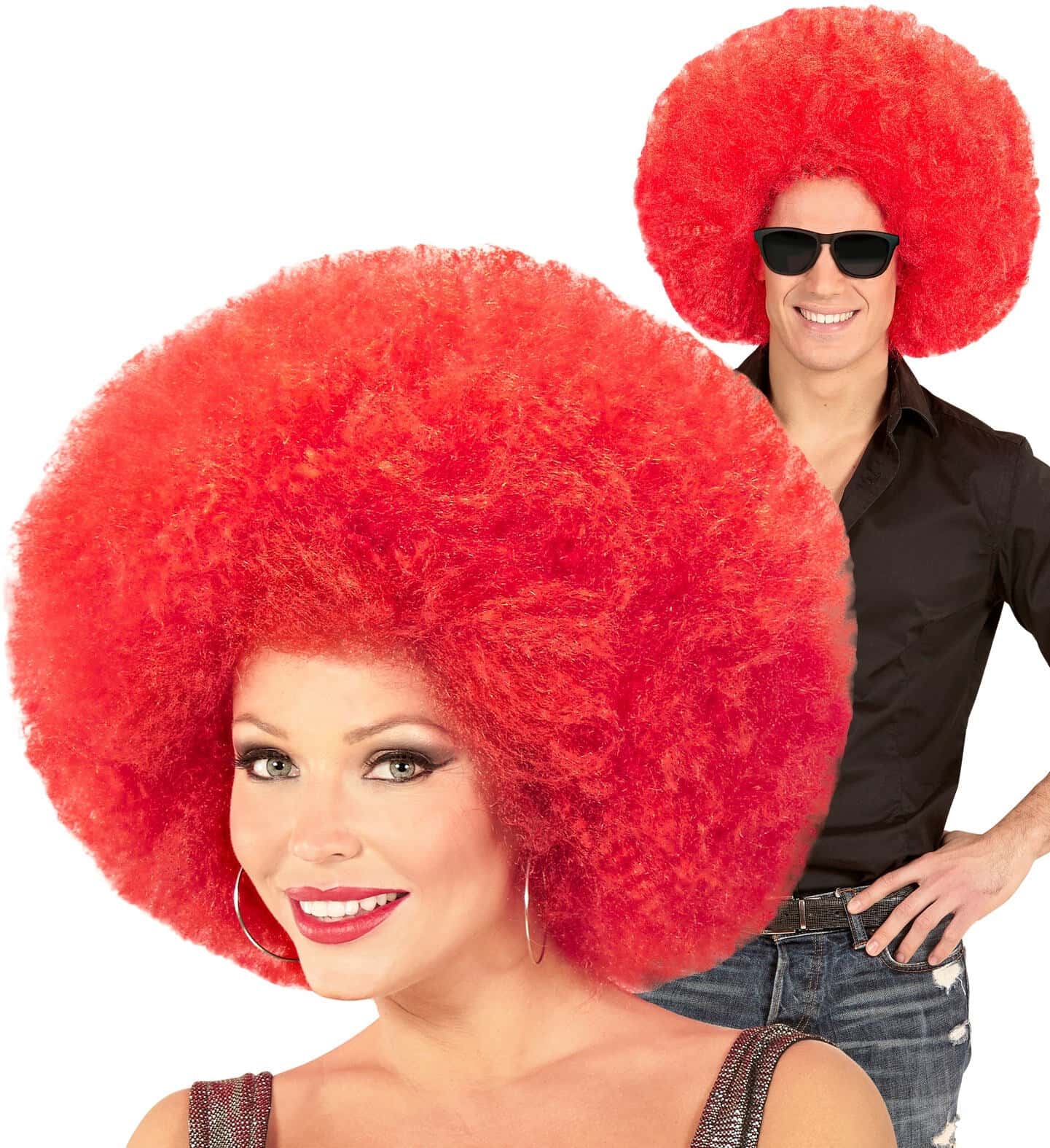 parrucca rossa afro