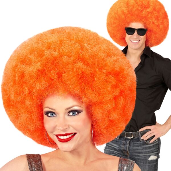 parrucca arancione afro