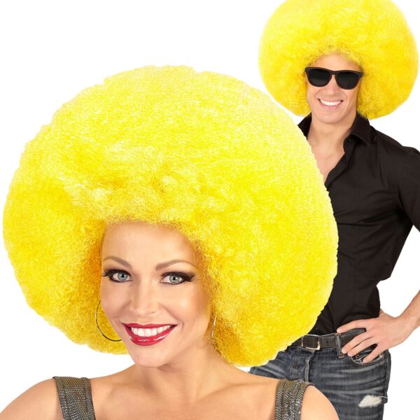 parrucca gialla afro