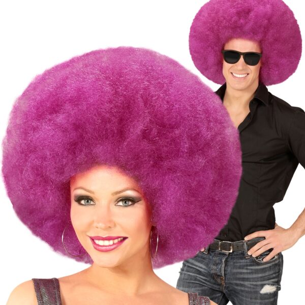 parrucca viola afro