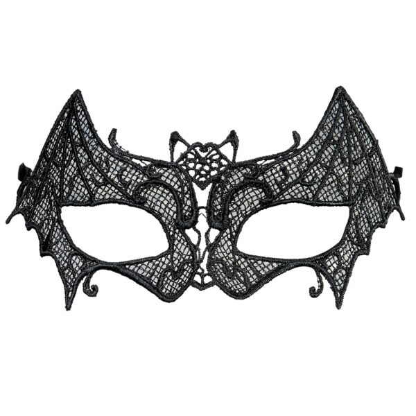 maschera nera pipistrello in pizzo