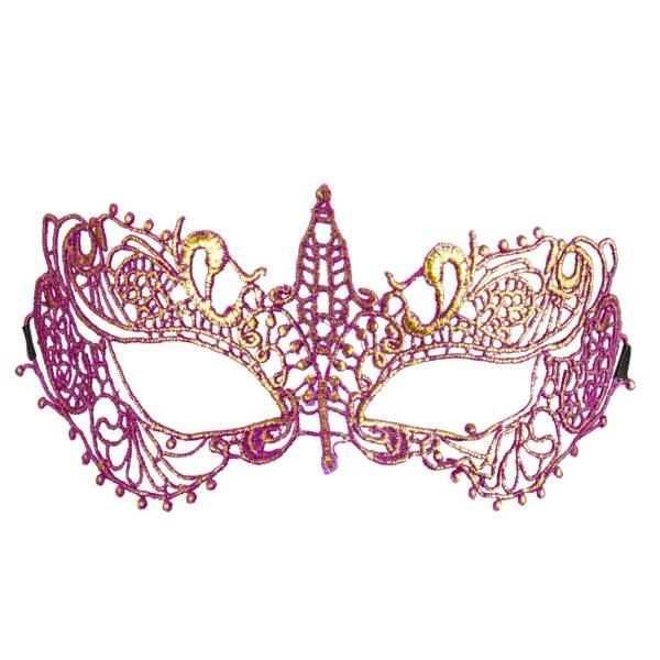 maschera rosa in pizzo