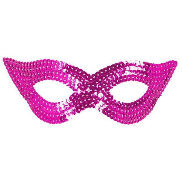 maschera farfallina rosa in paillette