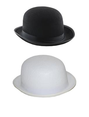 cappello bombetta nera o bianca