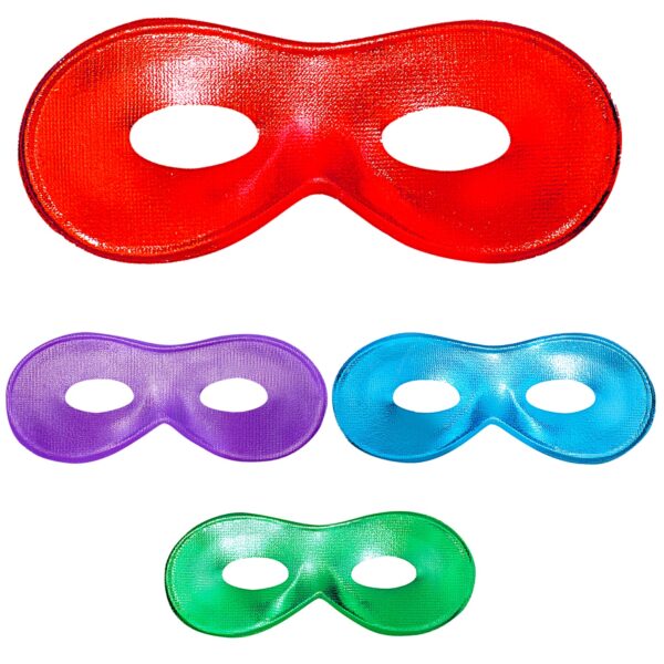 maschera domino fiesta metallizzata colori assortiti
