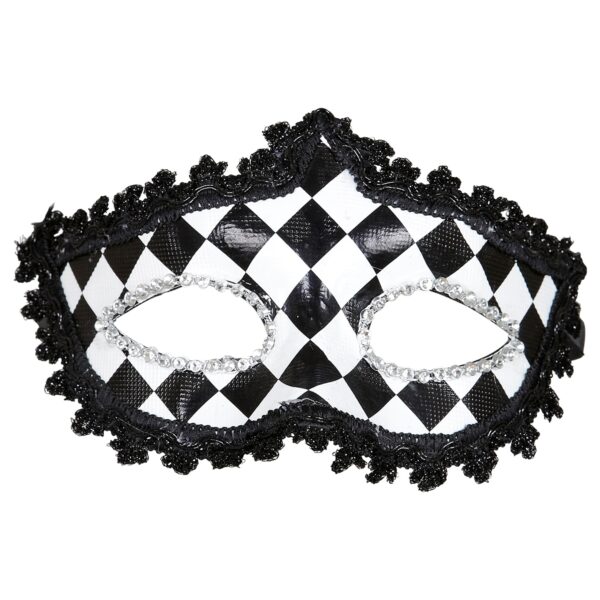 maschera domino da pierrot