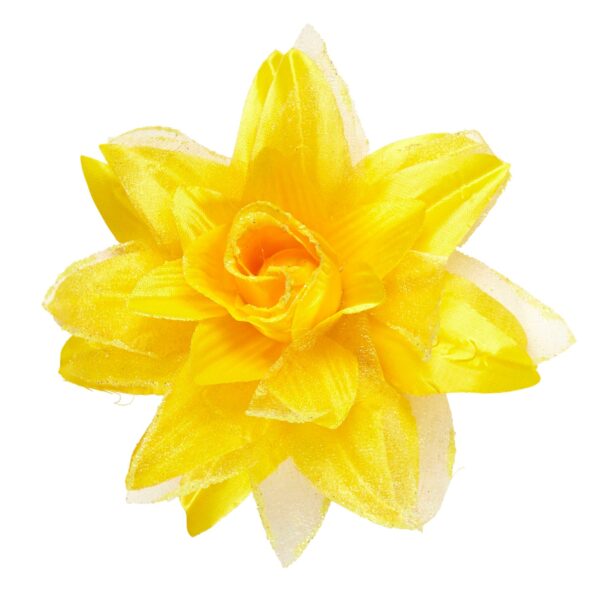 molletta per capelli fiore giallo glitter