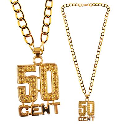 collana oro con medaglione 50 cent