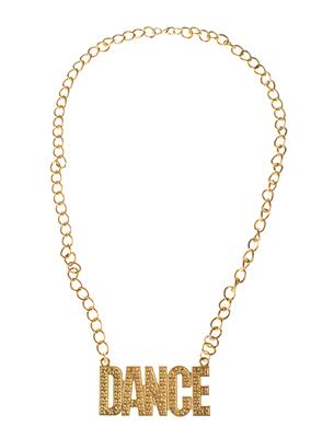 collana oro con medaglione dance