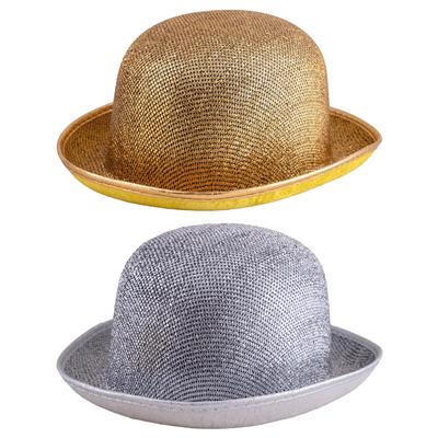 cappello bombetta oro o argento