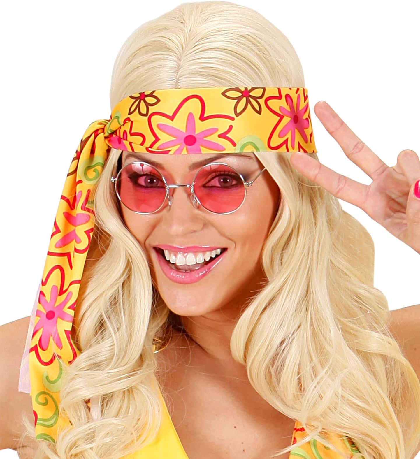 occhiali rossi hippie tondi
