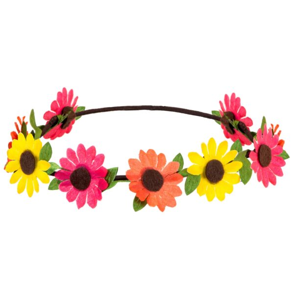 fascia per capelli con fiori multicolore